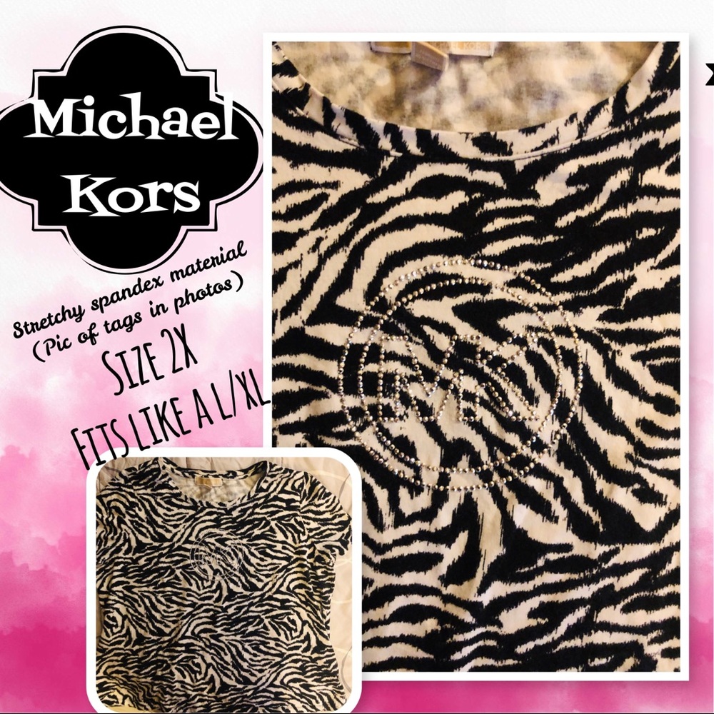 Michael Kors MK Zebra bling shirt